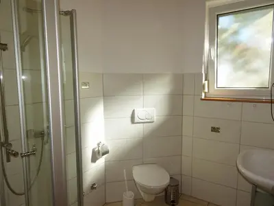 Ein Badezimmer in der Unterkunft Ferienwohnung Sartorius