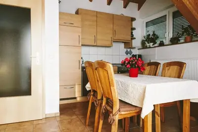 Küche/Küchenzeile in der Unterkunft Ferienwohnung Sartorius