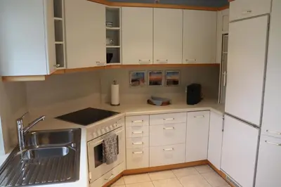 Küche/Küchenzeile in der Unterkunft Ferienwohnung Orts-Idyll