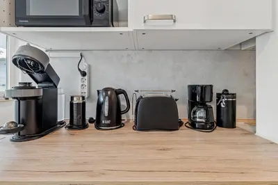 Küche/Küchenzeile in der Unterkunft Apartment Bissingen