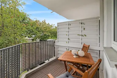 Ein Balkon oder eine Terrasse in der Unterkunft Apartment Bissingen