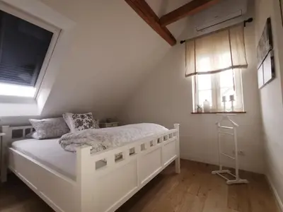 Ein Bett oder Betten in einem Zimmer der Unterkunft Schwarzwaldpanorama Doppelzimmer-WC