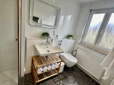Ein Badezimmer in der Unterkunft Gästehaus LINH