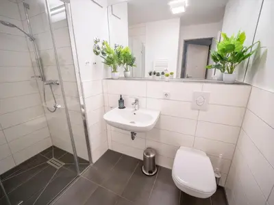 Ein Badezimmer in der Unterkunft Noble Studio - 1 Min to HBF