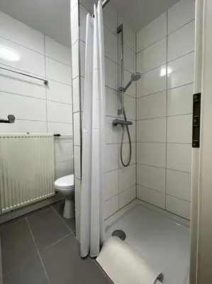 Ein Badezimmer in der Unterkunft Zentrales City-Studio in Mannheimer Innenstadt