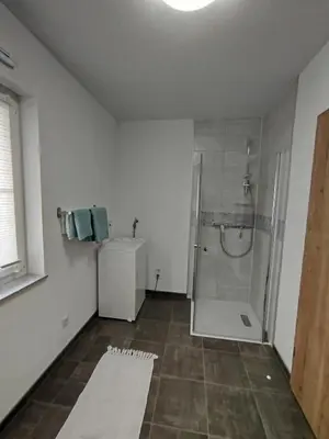 Ein Badezimmer in der Unterkunft Ferienwohnung LandZeit 1
