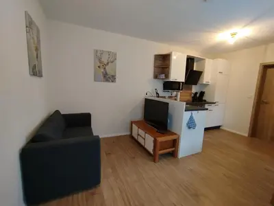 TV/Unterhaltungsangebot in der Unterkunft Ferienwohnung LandZeit 1
