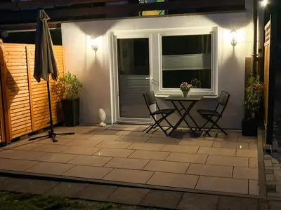 Ein Patio oder anderer Außenbereich in der Unterkunft Ferienwohnung Fröhlich