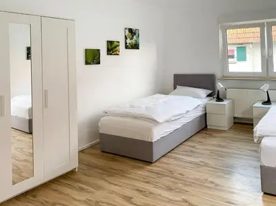 Ein Bett oder Betten in einem Zimmer der Unterkunft Apartment Bourquin