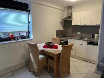 Küche/Küchenzeile in der Unterkunft Casa Rosa Ferienwohnung in Altrip