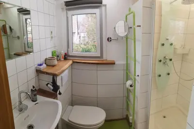 Ein Badezimmer in der Unterkunft FeWo an der Enz