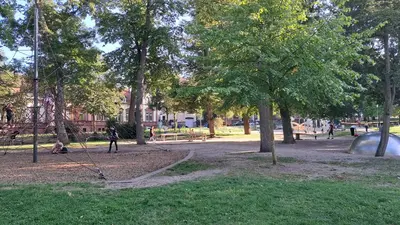 Ein Garten an der Unterkunft Wohnung Medicus, 3 ZKB, Balkon, Garten, nähe Stadtpark, ruhig