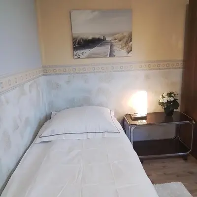 Ein Bett oder Betten in einem Zimmer der Unterkunft Mein Wunschhaus