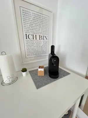 Getränke in der Unterkunft Inspirierendes Sport-Motto-Zimmer am Kocher-Jagst Radweg nähe Heilbronn