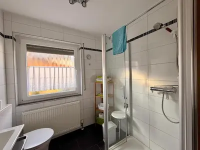 Ein Badezimmer in der Unterkunft Ferienwohnung Karolus