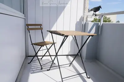 Ein Balkon oder eine Terrasse in der Unterkunft Moderne 3-Zimmer-Wohnung für bis zu 7 Personen