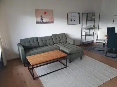 Ein Sitzbereich in der Unterkunft Gemütliche 3-Zimmer-Wohnung mit TG-Stellplatz - Top-Lage in Karlsruhe