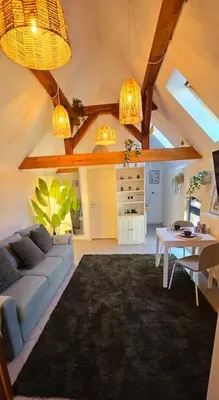 Ein Sitzbereich in der Unterkunft Appartment Mutterstadt Oase - MIS