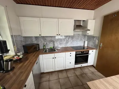 Küche/Küchenzeile in der Unterkunft Ferienwohnung an den Weinbergen