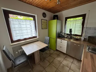 Küche/Küchenzeile in der Unterkunft Ferienwohnung an den Weinbergen