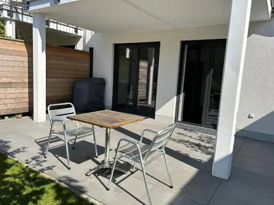 Ein Balkon oder eine Terrasse in der Unterkunft Karlsruhe Grünwettersbach