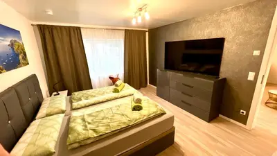 Grundriss der Unterkunft 2 Zimmer Wohnung mit Garten