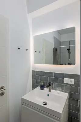 Ein Badezimmer in der Unterkunft Bei Deidesheim - Haustierfreundliches Appartement mit Fahrradgarage