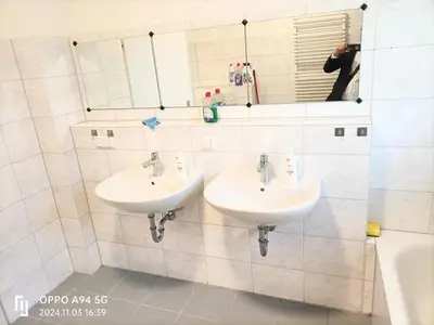Ein Badezimmer in der Unterkunft Accomodation Worfelden
