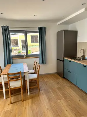 Küche/Küchenzeile in der Unterkunft Ferienwohnung am Kastanienbusch
