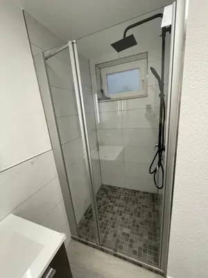 Ein Badezimmer in der Unterkunft Erlenbach Ortsrand am Kayberg
