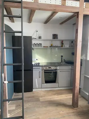 Küche/Küchenzeile in der Unterkunft Idyllisches Zimmer in Traumlage