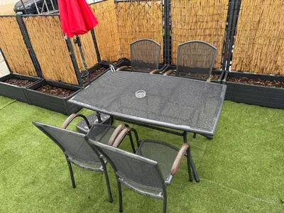Ein Patio oder anderer Außenbereich in der Unterkunft Ferienwohnung Nickolai