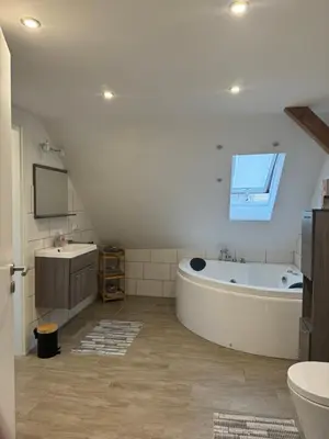 Ein Badezimmer in der Unterkunft Ferienwohnung Nickolai