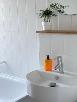 Ein Badezimmer in der Unterkunft Großzügige - Exklusive Wohnung mit Flair & Tiefgarage