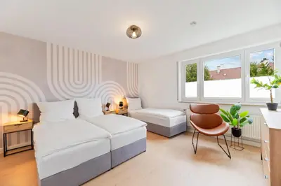 Ein Bett oder Betten in einem Zimmer der Unterkunft Westside Flat - 5min to Downtown