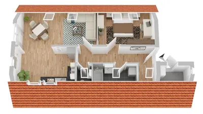 Ein Sitzbereich in der Unterkunft ERB02 - Ferienwohnung - Altstadtliebe in Michelstadt