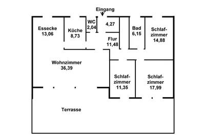 Grundriss der Unterkunft Ferienhaus Drei Mühlen