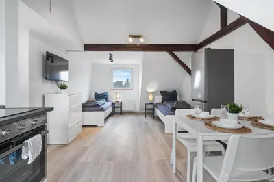 Ein Sitzbereich in der Unterkunft BA02 Dachgeschoss Apartment!