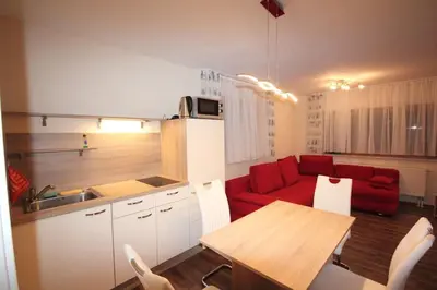 Küche/Küchenzeile in der Unterkunft Ferienwohnung Siedlungsstraße