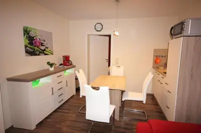Küche/Küchenzeile in der Unterkunft Ferienwohnung Siedlungsstraße