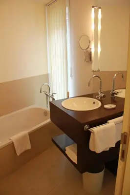 Ein Badezimmer in der Unterkunft Hotel Restaurant Schwan
