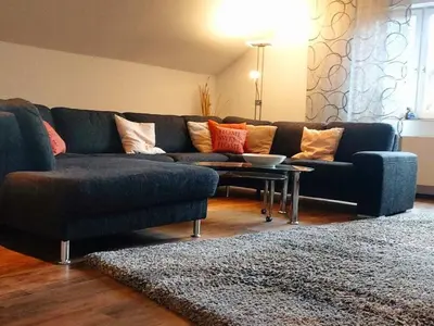 Ein Sitzbereich in der Unterkunft Raquet 2 Comfortable holiday residence