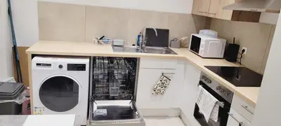Küche/Küchenzeile in der Unterkunft Top möblierte Wohnung in Frankenthal