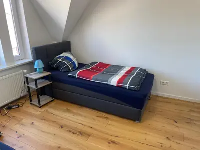 Ein Bett oder Betten in einem Zimmer der Unterkunft Top möblierte Wohnung in Frankenthal