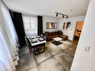 Ein Sitzbereich in der Unterkunft Cozy Apartment in Heart of Durlach