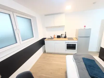 Küche/Küchenzeile in der Unterkunft 28R, Deluxe Studio-Apartments