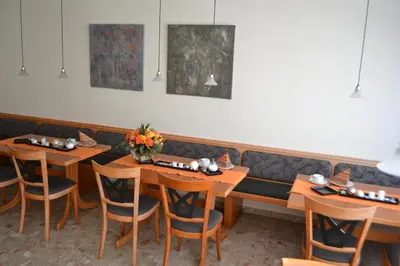 Ein Sitzbereich in der Unterkunft Aparthotel Sprendlingen