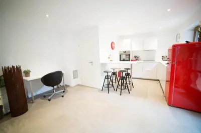 Küche/Küchenzeile in der Unterkunft Ferienwohnung Hanhofen