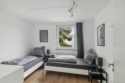 Ein Bett oder Betten in einem Zimmer der Unterkunft RO02 Work & Stay in Darmstadt!