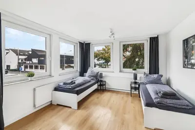 Ein Sitzbereich in der Unterkunft RO02 Work & Stay in Darmstadt!